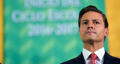 Enrique Peña Nieto, durante el inicio del ciclo escolar.