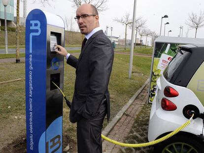 Punto de recarga de vehículos eléctricos en el Parque Tecnológico de Miñano