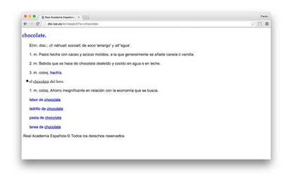 Así muestra los resultados esta extensión con el diccionario de la RAE