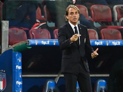 El seleccionador italiano, Roberto Mancini, en un amistoso contra San Marino hace dos semanas.
