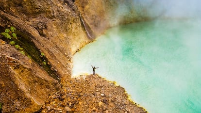 El lago Boiling, dentro del parque nacional Morne Trois Pitons, en Dominica.