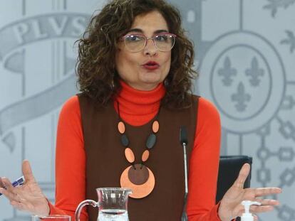 Spanish government spokesperson María Jesús Montero.