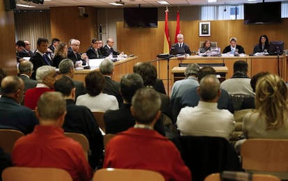 Los acusados del caso Guateque en la Audiencia Provincial.