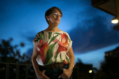 Vicky Bendito, periodista y activista por los derechos de personas con discapacidad, el pasado viernes en Madrid.