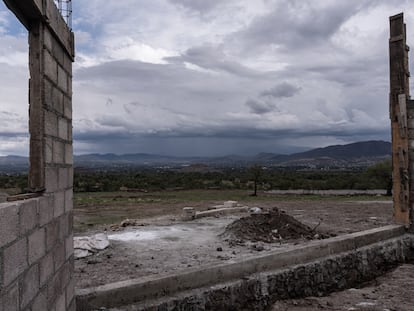 Construcción ilegal en las inmediaciones de las pirámides de Teotihuacan, el pasado 14 de mayo.