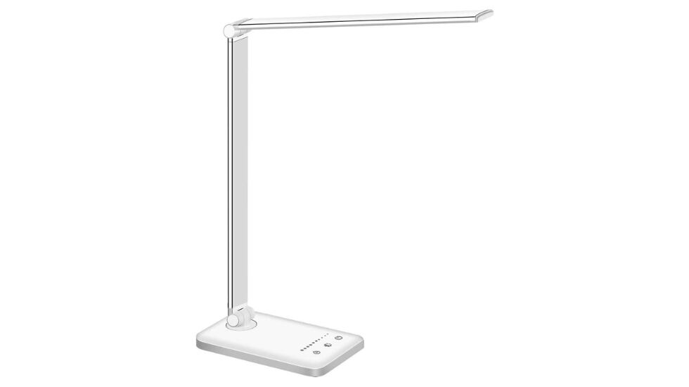 Lámpara LED escritorio color blanco para teletrabajo