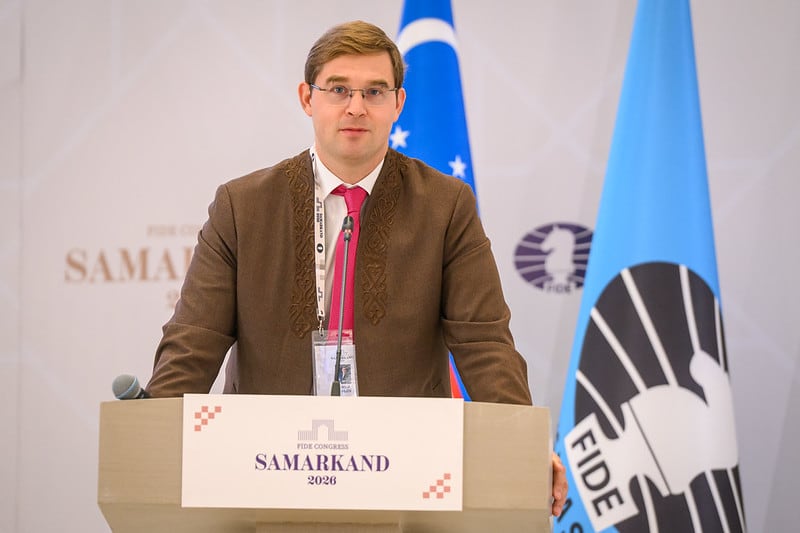Turlov, durante su discurso anterior a la votación, este sábado en Samarcanda,
