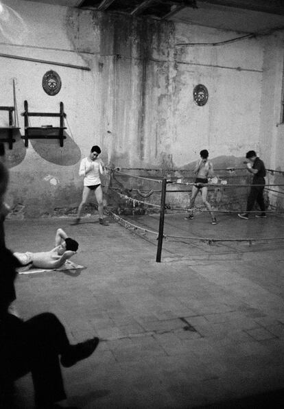 Fotografía de la serie sobre boxeo 'Neutral Corner'. Madrid, 1962.