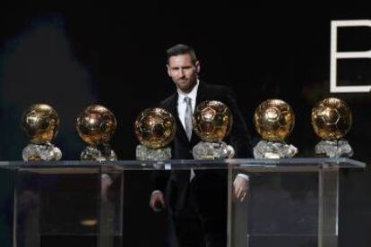 Messi amb les seves sis Pilotes d'Or.