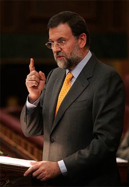 Mariano Rajoy, en el pleno del Congreso.