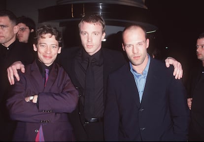Dexter Fletcher, Guy Ritchie and Jason Statham at the Los Angeles premiere of ‘Lock, Stock & Two Smoking Barrels.’ 