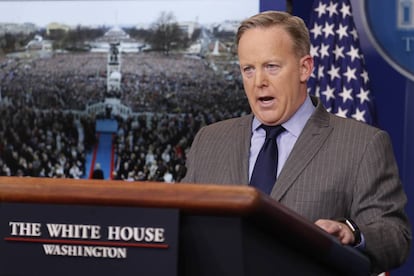 El portavoz de la Casa Blanca, Sean Spicer.