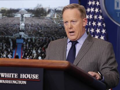 El portavoz de la Casa Blanca, Sean Spicer. 