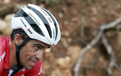 Alberto Contador, durante la undécima etapa de la Vuelta Ciclista a España.