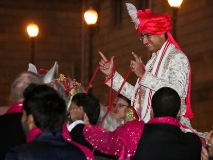 Imagen de la boda del multimillonario Mittal.