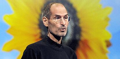 Steve Jobs presenta el iCloud el 6 de junio de 2011.