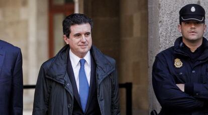 Jaume Matas a su llegada a los juzgados el pasado uno de enero.