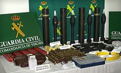 Material incautado por la Guardia Civil