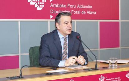 De Andrés, durante su rueda de prensa.