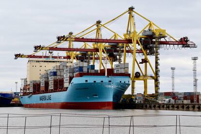 Un barco de Maersk de similares características al que emprenderá la ruta de Ártico