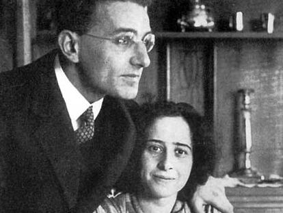 Günter Stern y Hannah Arendt, hacia 1929, cuando aún eran matrimonio.