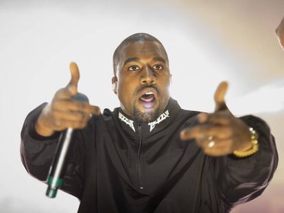 Kanye West durante un concierto en Nueva Jersey en 2016.