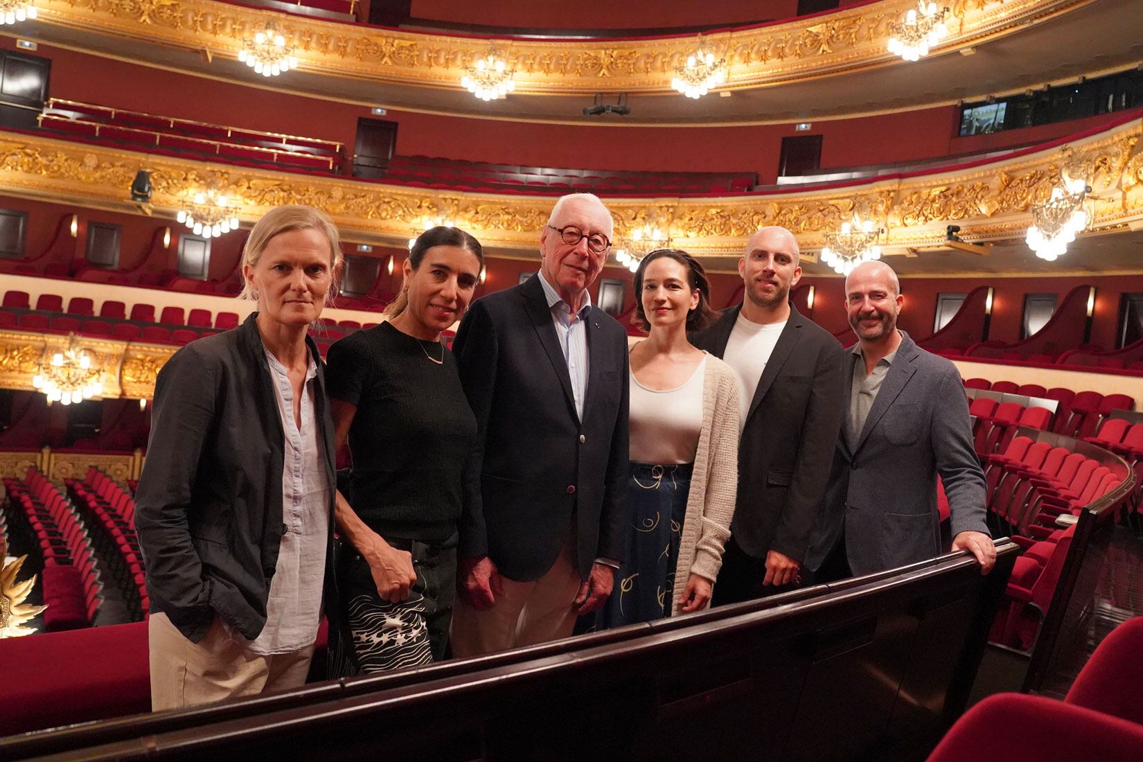 De izquierda a derecha, Evi Keller, Blanca Li, William Christie, Kate Lindsey, Renato Dolcini y Víctor García de Gomar.