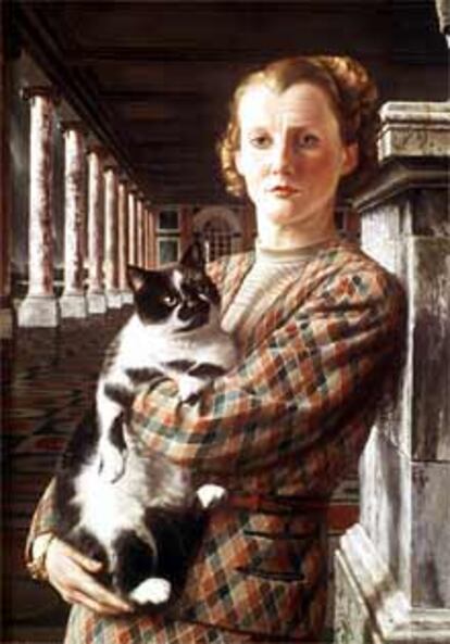 El óleo <i>Wilma con un gato</i> (1940), de Carel Willink.