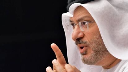 El ministro de Exteriores emiratí, Anwar Gargash, a finales de junio en Dubái.