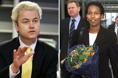 Los diputados holandeses Geert Wilders y Ayaan Hirsi Ali, amenazados de muerte.