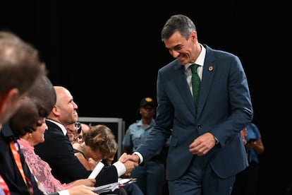 El presidente del Gobierno, Pedro Sánchez, este martes en Sevilla. 