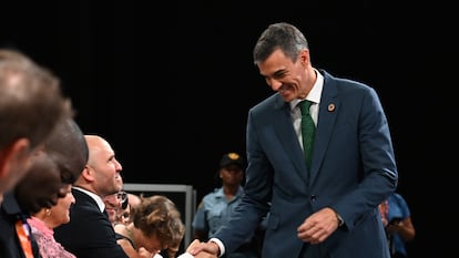 El presidente del Gobierno, Pedro Sánchez, este martes en Sevilla.