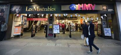 Una tienda de HMV en el centro de Londres.