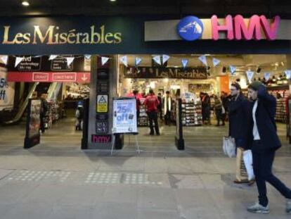Una tienda de HMV en el centro de Londres.