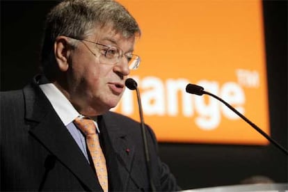 Didier Lombard, durante la presentación de la marca Orange en España.