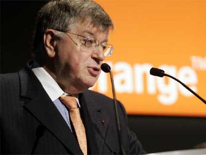 Didier Lombard, durante la presentación de la marca Orange en España.