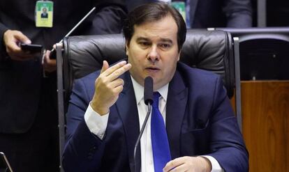 Rodrigo Maia durante la sesión de este miércoles.