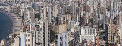 Rascacielos en la ciudad de Benidorm.