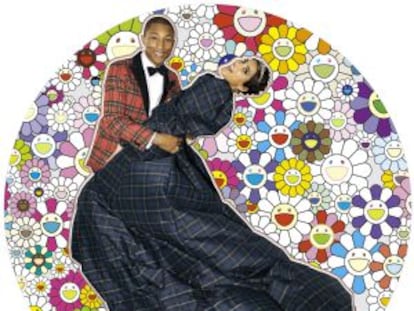 Una obra de Murakami escogida por Pharrell Williams en la muestra comisariada para la galer&iacute;a Perrotin de Par&iacute;s.