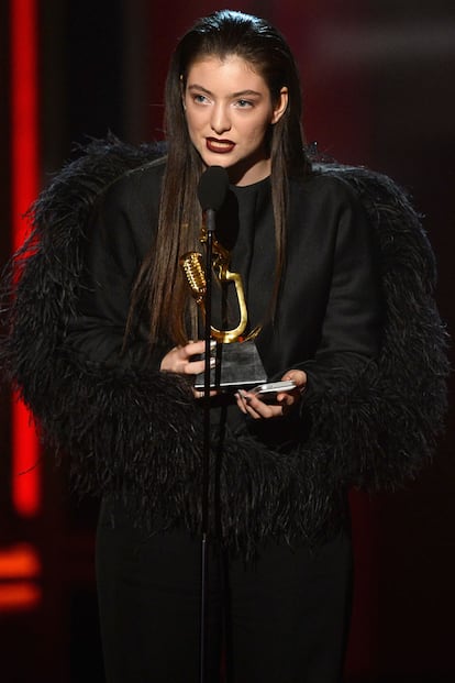 Lorde, cuando recogió su galardón