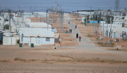 Campamento para refugiados de origen sirio de Azraq, en Jordania.