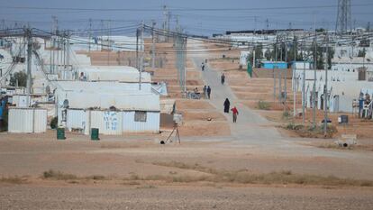 Campamento para refugiados de origen sirio de Azraq, en Jordania.