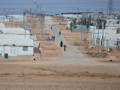 Campamento para refugiados de origen sirio de Azraq, en Jordania.