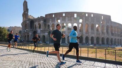 Mark Zuckerberg, corriendo en Roma.