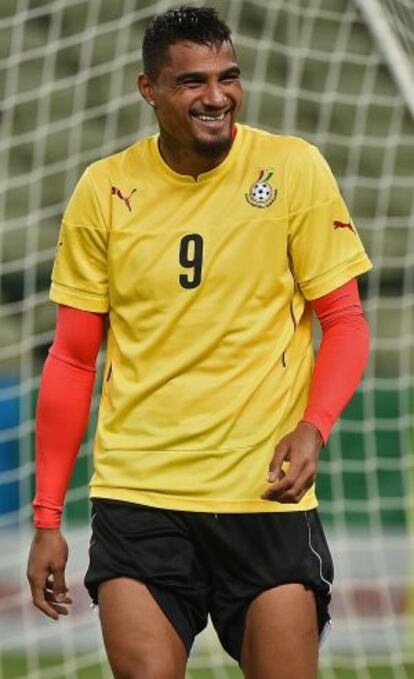 Kevin Boateng, en un entrenamiento con Ghana.