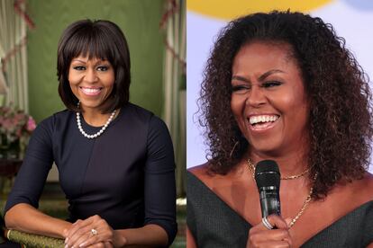 Michelle Obama. La ex Primera Dama (y esperanza para muchos demócratas en el futuro) se presentó al mundo con el pelo perfectamente alisado. De hecho, la escritora afrofeminista Chimamanda Ngozi Adichie llegó a asegurar que si en la campaña hubiese llevado su pelo natural, Barack no habría ganado las elecciones. Sin embargo, desde que acabase el mandato de su marido, ha liberado su cabello de planchas y en más de una ocasión ha acudido a eventos con sus rizos naturales. Muchos ven en este acto toda una declaración de intenciones.