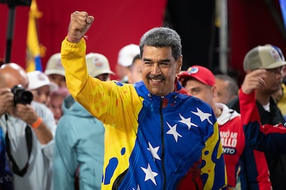 Nicolás Maduro dopo essersi autoproclamato vincitore delle elezioni presidenziali venezuelane del 28 luglio 2024. 