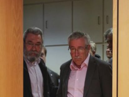 Méndez y Toxo, en la OIT.