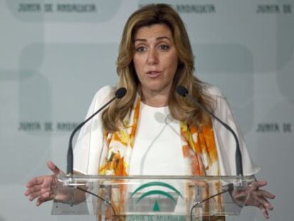 La presidenta andaluza en funciones, Susana D&iacute;az, el pasado d&iacute;a 2 en la sede del Gobierno auton&oacute;mico.
