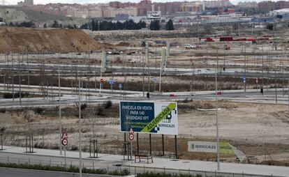 Aspecto actual de la urbanización del barrio del nuevo de Berrocales en Madrid.